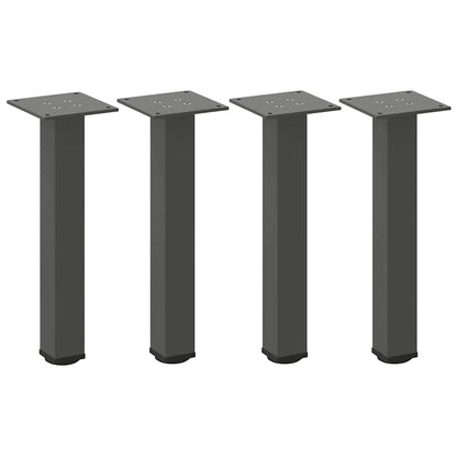 Gambe per tavolino 4 pz Antracite 42-44 cm Acciaio
