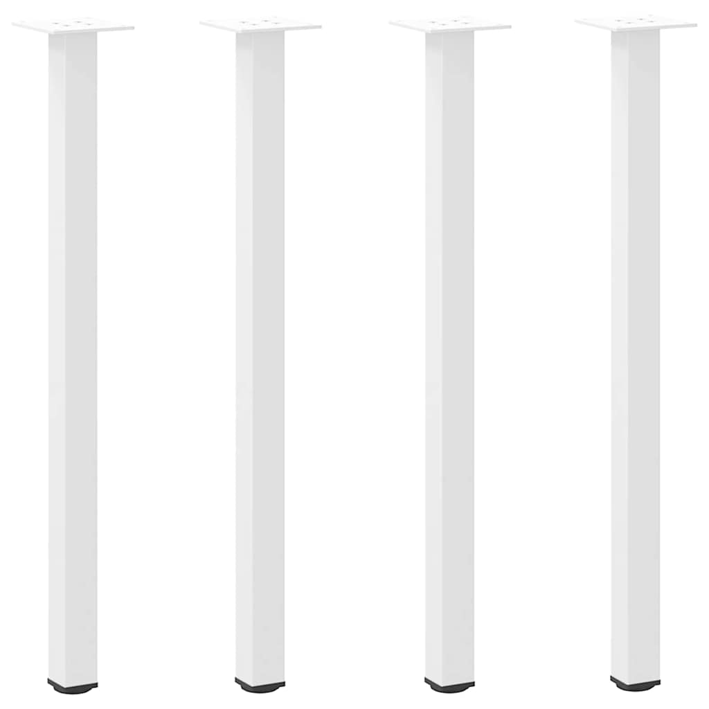 Gambe per tavolo consolle 4 pz Bianche 72-74 cm Acciaio