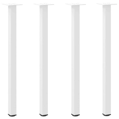Gambe per tavolo consolle 4 pz Bianche 72-74 cm Acciaio