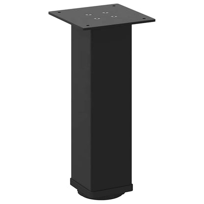 Gambe per Tavolino da CaffÃ¨ 4 pz Nere 30-32 cm Acciaio