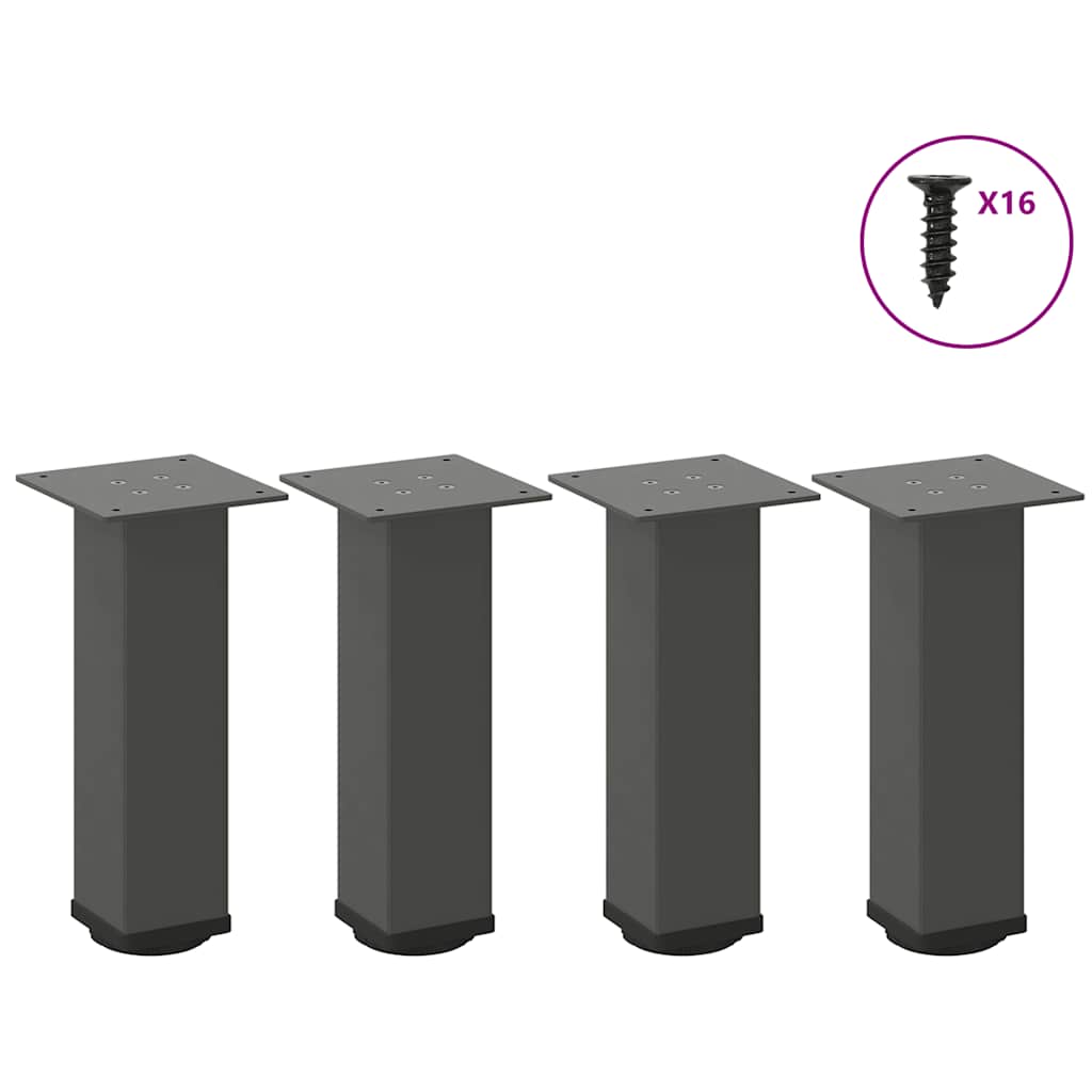Gambe per tavolino 4 pz Antracite 30-32 cm Acciaio