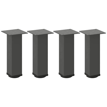 Gambe per tavolino 4 pz Antracite 30-32 cm Acciaio