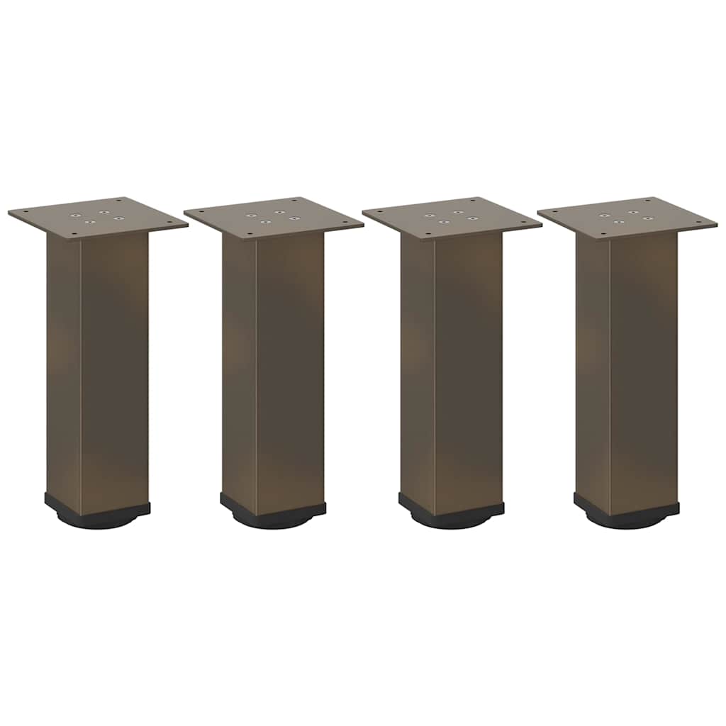 Gambe per Tavolino da CaffÃ¨ 4 pz Acciaio Naturale 30-32 cm Acciaio