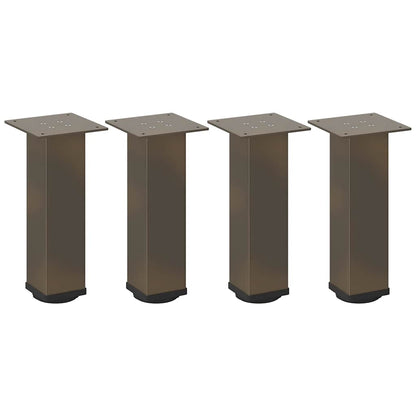Gambe per Tavolino da CaffÃ¨ 4 pz Acciaio Naturale 30-32 cm Acciaio