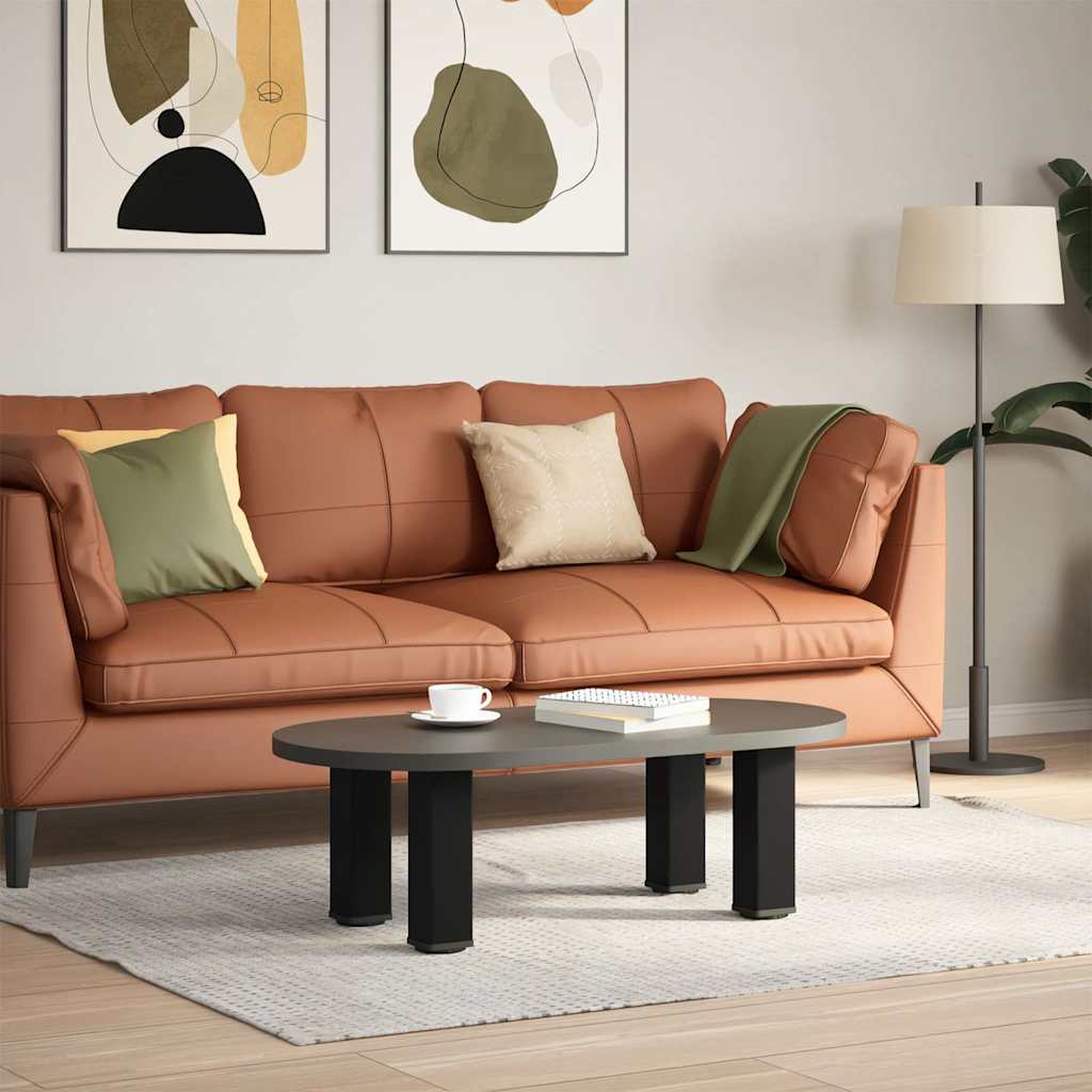 Gambe per Tavolino da CaffÃ¨ 4 pz Nere 42-44 cm Acciaio