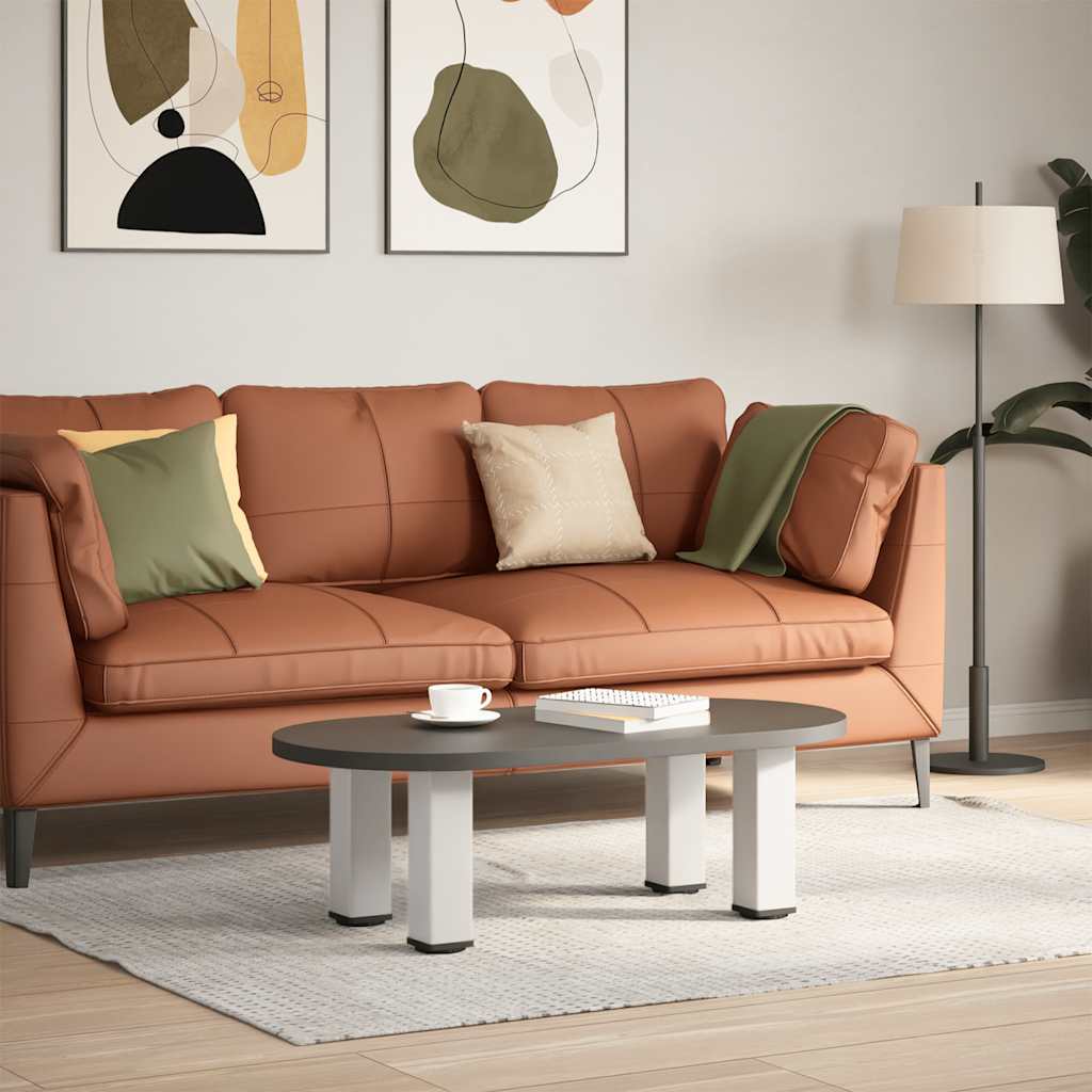 Gambe per Tavolino da CaffÃƒÂ¨ 4 pz Bianche 42-44 cm Acciaio