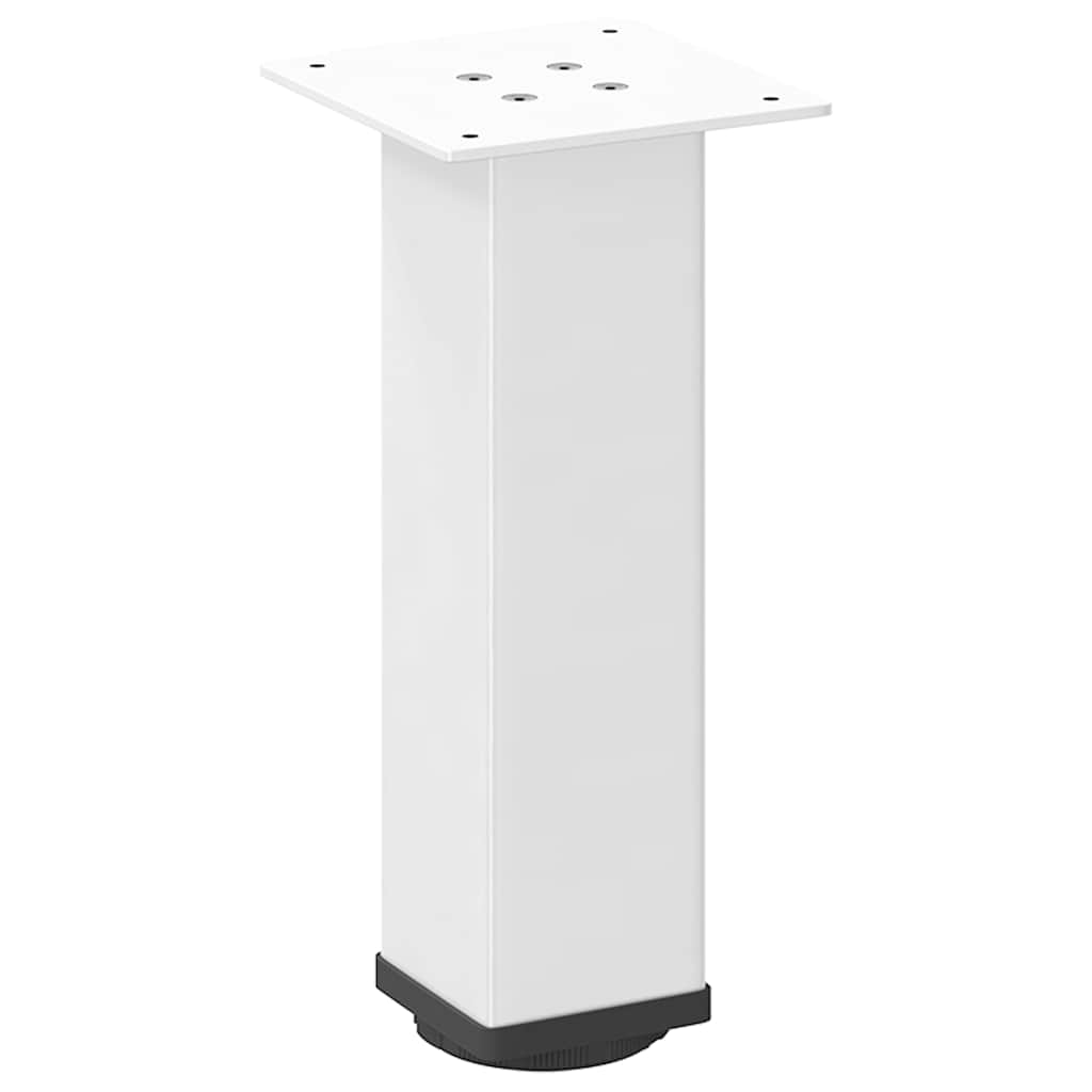 Gambe per Tavolino da CaffÃƒÂ¨ 4 pz Bianche 42-44 cm Acciaio