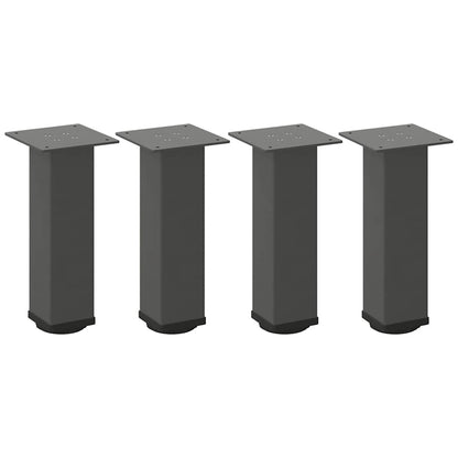 Gambe per tavolino 4 pz Antracite 42-44 cm Acciaio