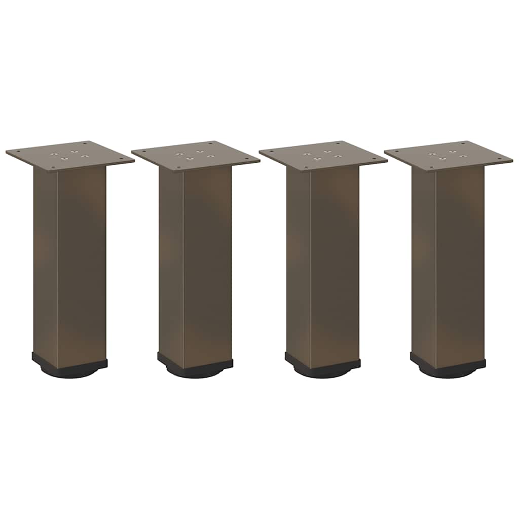 Gambe per Tavolino da CaffÃ¨ 4 pz in Acciaio Naturale 42-44 cm Acciaio