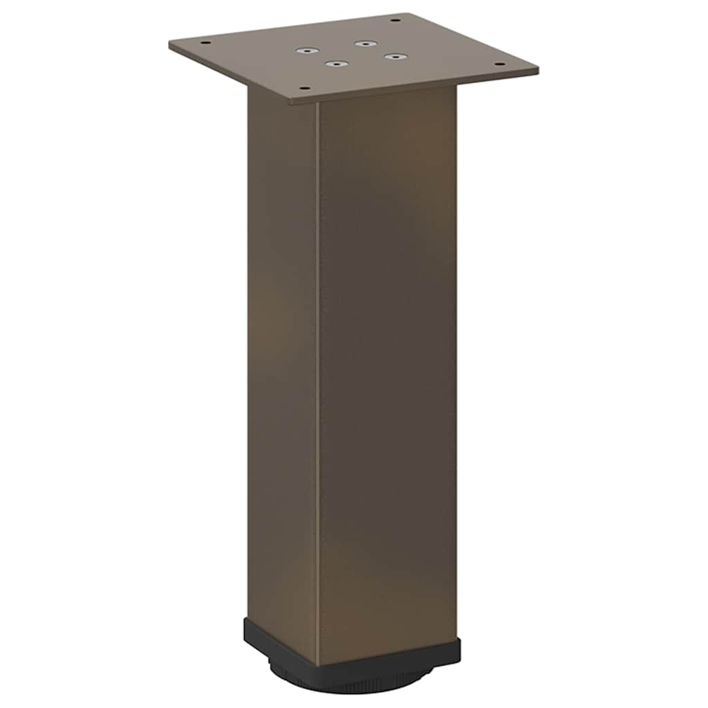 Gambe per Tavolino da CaffÃ¨ 4 pz in Acciaio Naturale 42-44 cm Acciaio