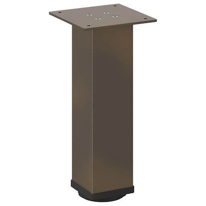 Gambe per Tavolino da CaffÃ¨ 4 pz in Acciaio Naturale 42-44 cm Acciaio