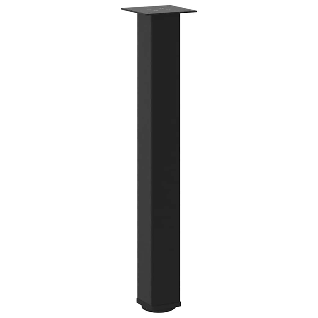 Gambe per tavolo consolle 4 pz nere 72-74 cm in acciaio