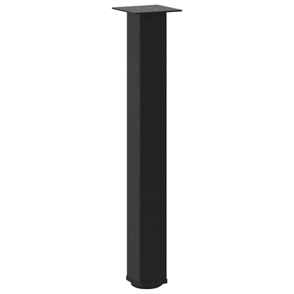 Gambe per tavolo consolle 4 pz nere 72-74 cm in acciaio