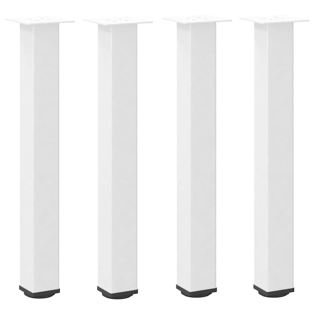 Gambe per tavolo consolle 4 pz Bianche 72-74 cm Acciaio