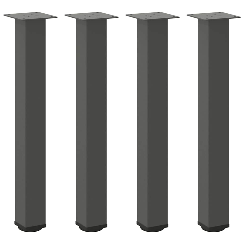 Gambe per tavolo consolle 4 pz Antracite 72-74 cm Acciaio