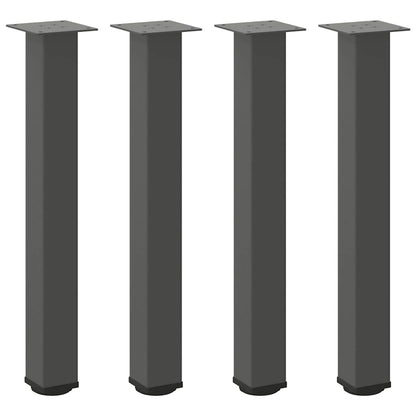 Gambe per tavolo consolle 4 pz Antracite 72-74 cm Acciaio