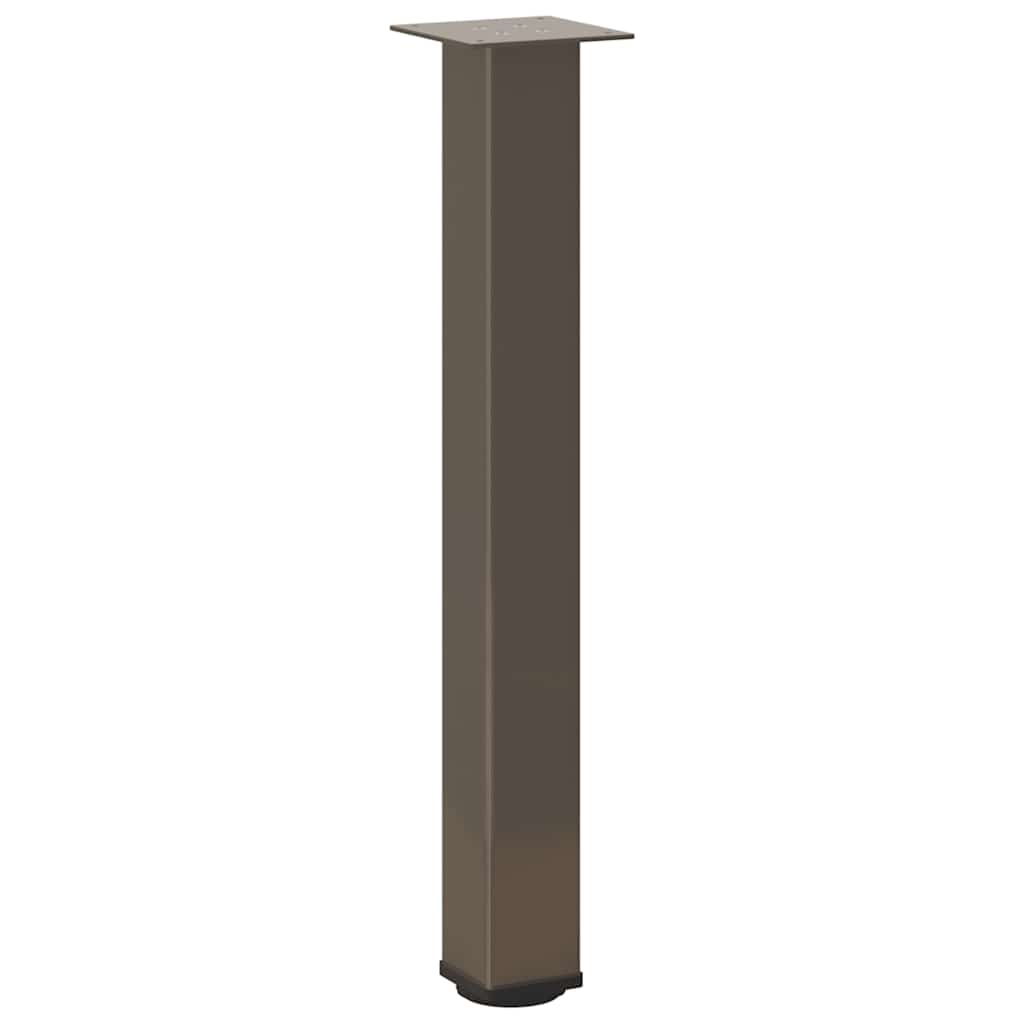 Gambe per tavolo consolle 4 pz in acciaio naturale 72-74 cm