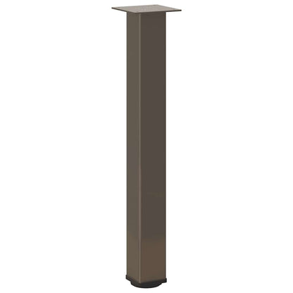 Gambe per tavolo consolle 4 pz in acciaio naturale 72-74 cm