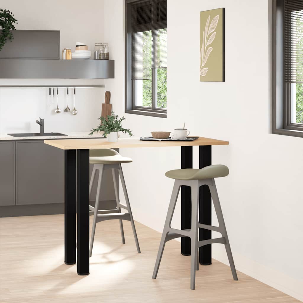 Gambe per tavolo da bar 4 pz nere 90-92 cm in acciaio