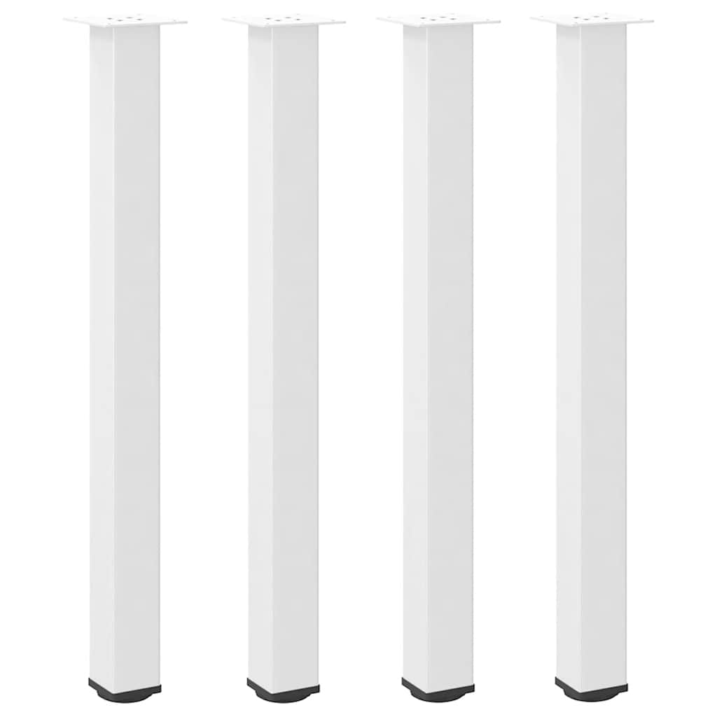 Gambe per tavolo da bar 4 pz bianche 90-92 cm in acciaio
