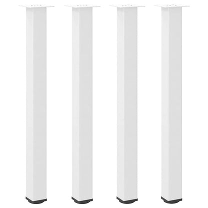 Gambe per tavolo da bar 4 pz bianche 90-92 cm in acciaio