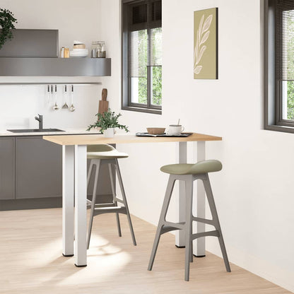Gambe per tavolo da bar 4 pz bianche 90-92 cm in acciaio
