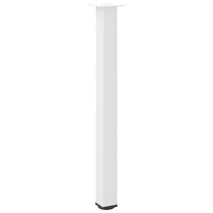 Gambe per tavolo da bar 4 pz bianche 90-92 cm in acciaio