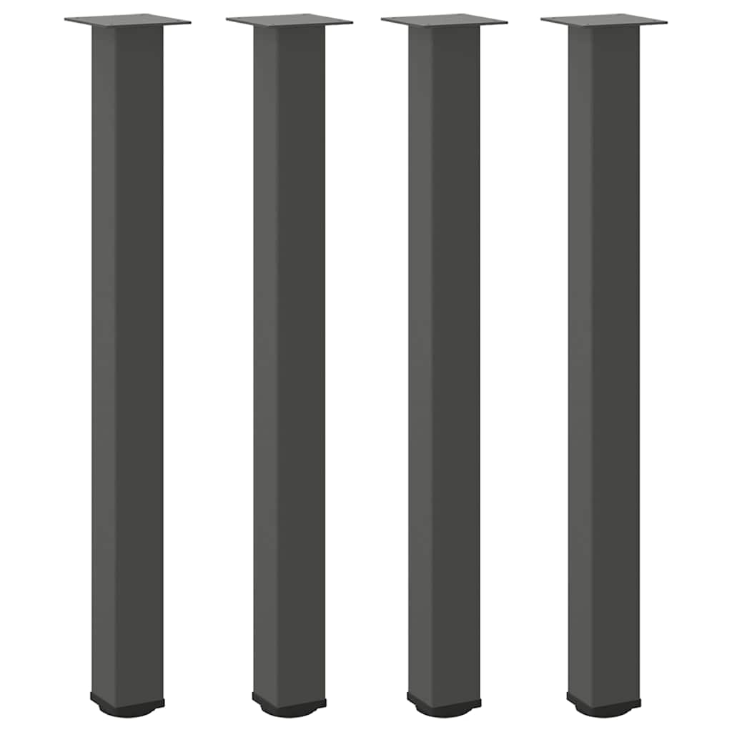 Gambe per tavolo da bar 4 pz Antracite 90-92 cm Acciaio