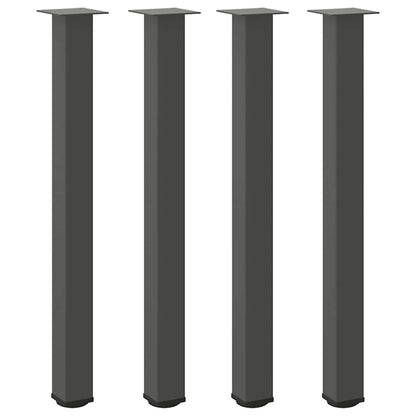 Gambe per tavolo da bar 4 pz Antracite 90-92 cm Acciaio