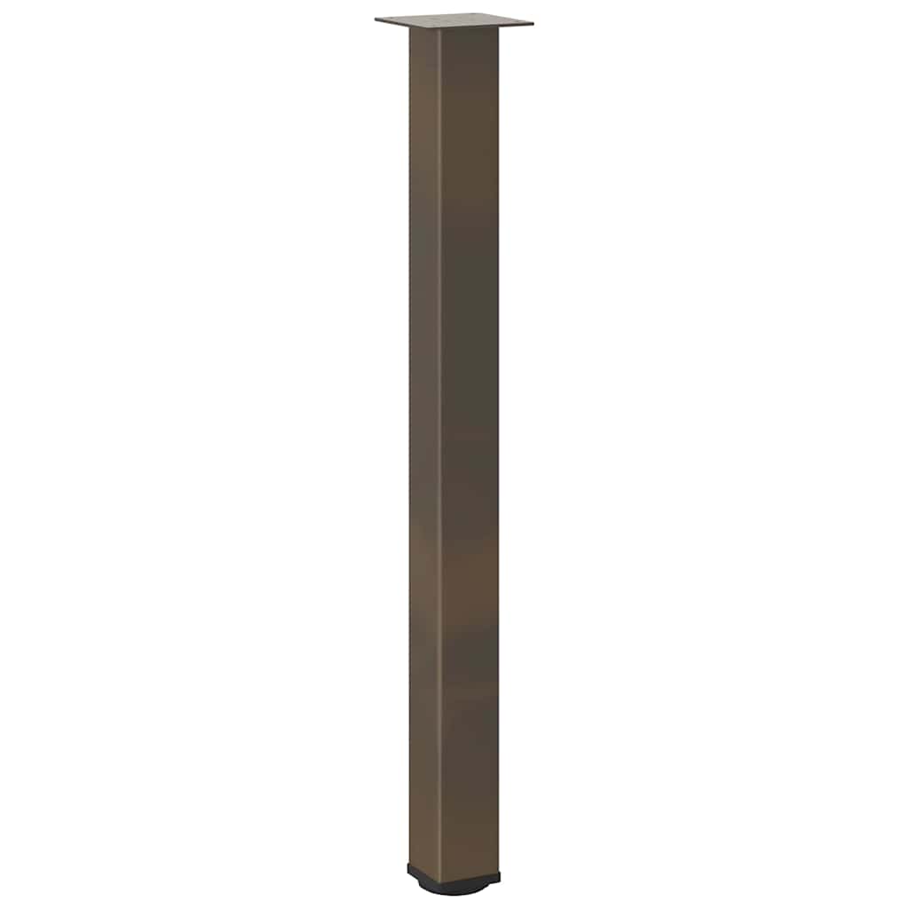 Gambe per tavolo da bar 4 pz in acciaio naturale 90-92 cm