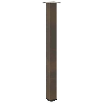 Gambe per tavolo da bar 4 pz in acciaio naturale 90-92 cm