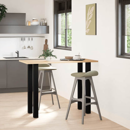 Gambe per tavolo da bar 4 pz nere 100-102 cm in acciaio