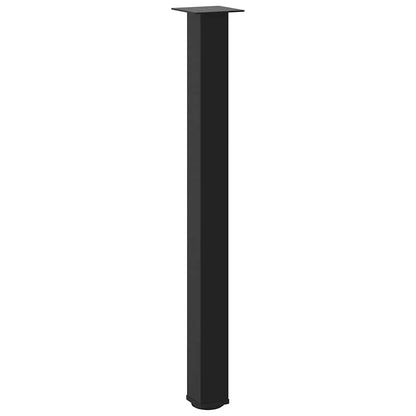 Gambe per tavolo da bar 4 pz nere 100-102 cm in acciaio