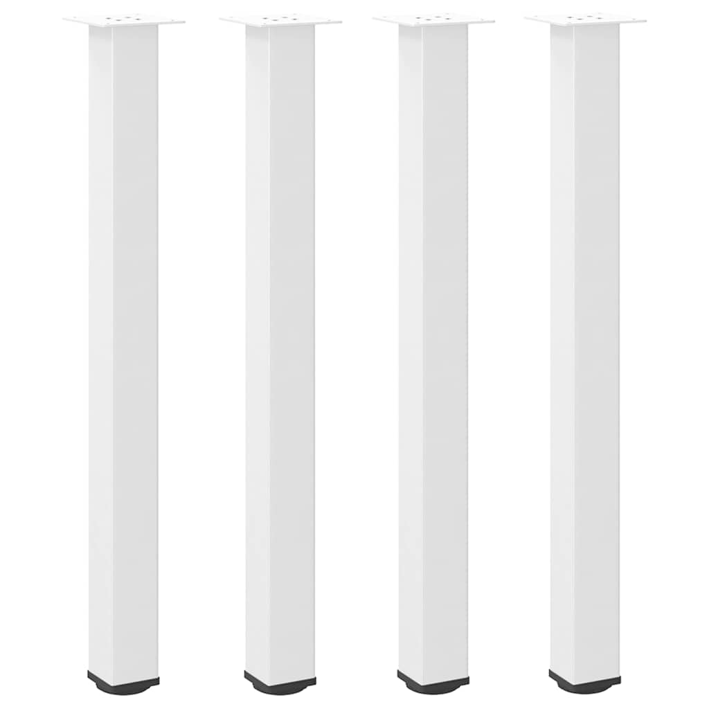 Gambe per tavolo da bar 4 pz bianche 100-102 cm in acciaio