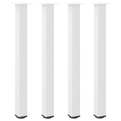 Gambe per tavolo da bar 4 pz bianche 100-102 cm in acciaio