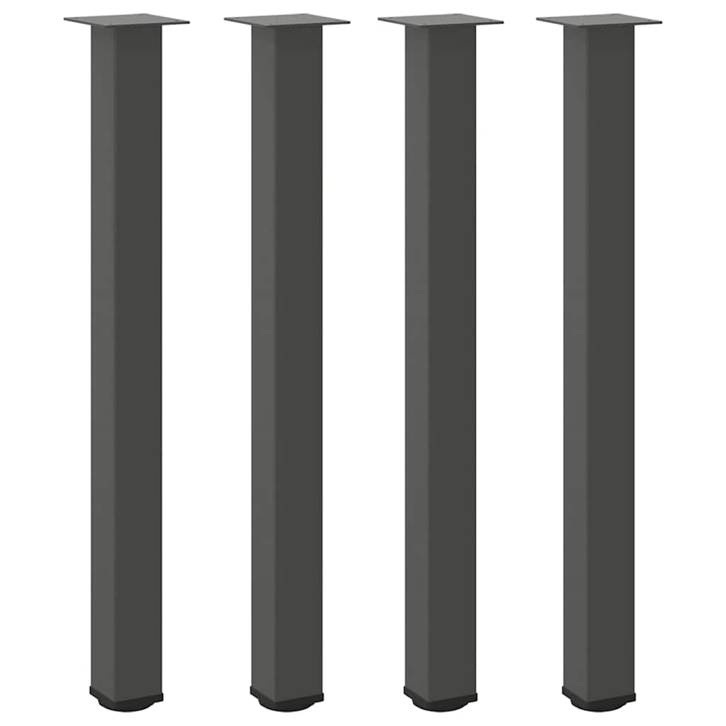 Gambe per tavolo da bar 4 pz Antracite 100-102 cm Acciaio