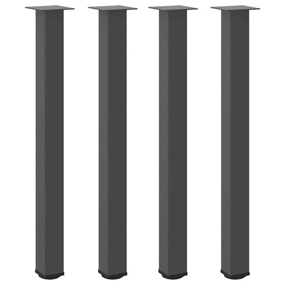 Gambe per tavolo da bar 4 pz Antracite 100-102 cm Acciaio