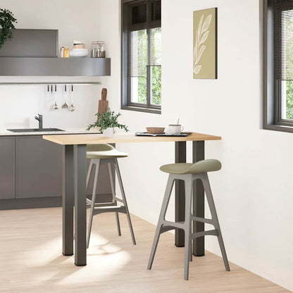 Gambe per tavolo da bar 4 pz Antracite 100-102 cm Acciaio