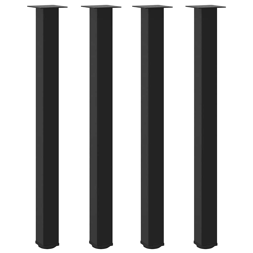 Gambe per tavolo da bar 4 pz nere 110-112 cm in acciaio