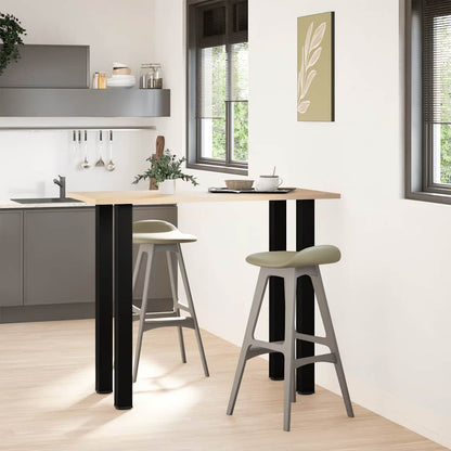 Gambe per tavolo da bar 4 pz nere 110-112 cm in acciaio