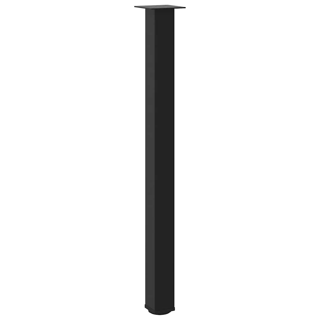 Gambe per tavolo da bar 4 pz nere 110-112 cm in acciaio