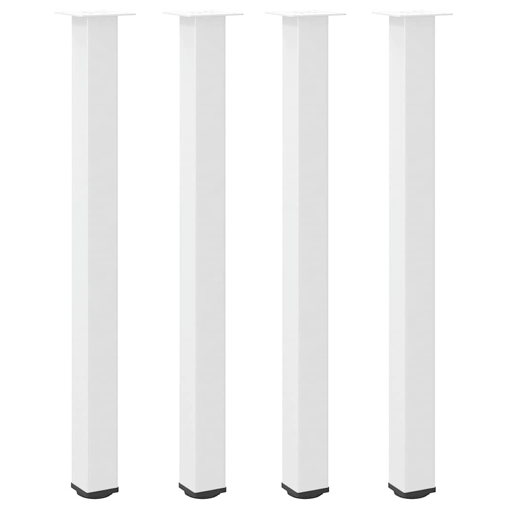 Gambe per tavolo da bar 4 pz bianche 110-112 cm in acciaio