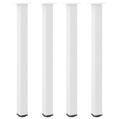 Gambe per tavolo da bar 4 pz bianche 110-112 cm in acciaio