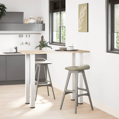 Gambe per tavolo da bar 4 pz bianche 110-112 cm in acciaio