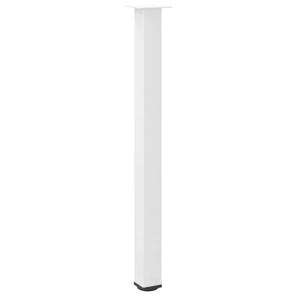 Gambe per tavolo da bar 4 pz bianche 110-112 cm in acciaio
