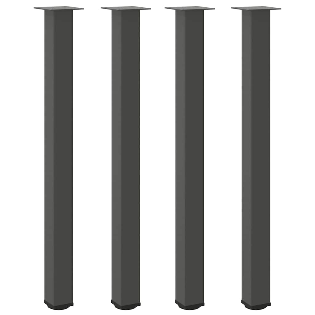 Gambe per tavolo da bar 4 pz Antracite 110-112 cm Acciaio