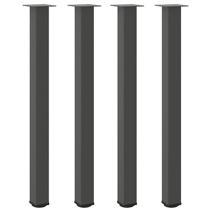 Gambe per tavolo da bar 4 pz Antracite 110-112 cm Acciaio