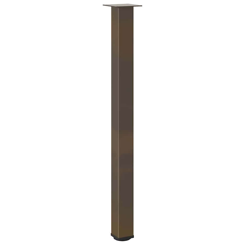 Gambe per tavolo da bar 4 pz in acciaio naturale 110-112 cm
