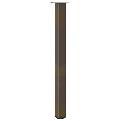 Gambe per tavolo da bar 4 pz in acciaio naturale 110-112 cm