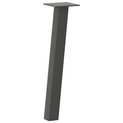 Gambe per tavolino 4 pz Antracite 30 cm Acciaio